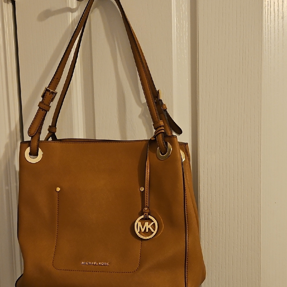 Michael Kors Brown Leather Shoulder Bag